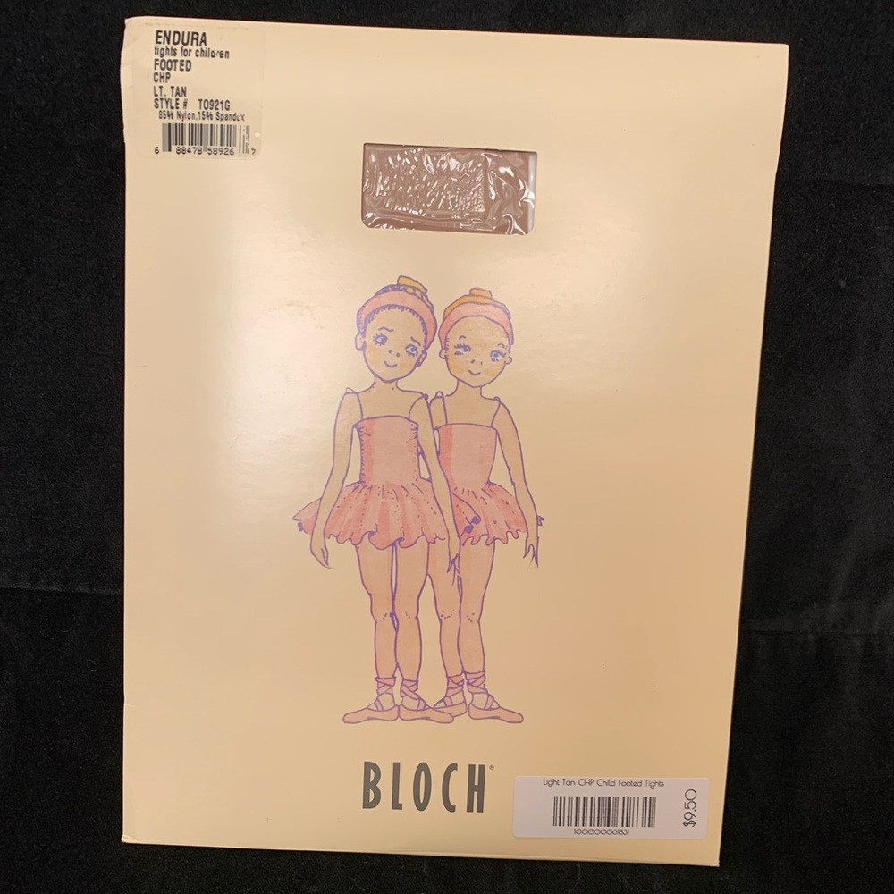 BLOCH Endura Girls Footed Tights TAN